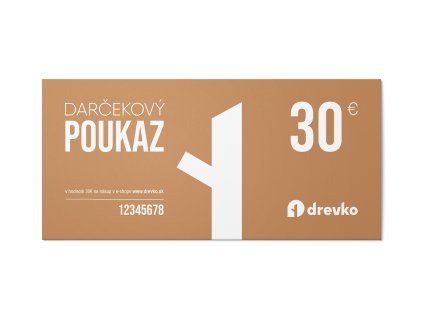 poukaz 30 drevko