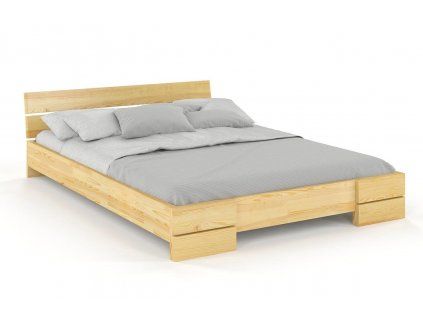 Masívna posteľ Sandemo z borovice  (Farba Prírodná, Rozmer postele 90 x 200 cm)