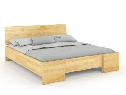 Borovicová posteľ Hessler High s úložným priestorom (Farba Prírodná, Rozmer postele 200 x 200 cm)
