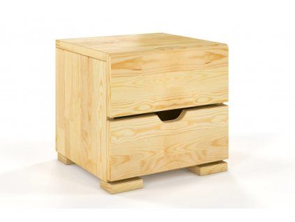 Nočný stolík Hessler II z masívu borovice (Farba Prírodná)