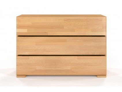 Drevená komoda buk Sandemo 3S  (Farba Prírodná)