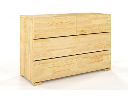 Drevená komoda borovica Hessler 4 (Farba Prírodná)