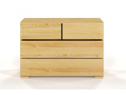 Drevená komoda borovica Sandemo 4  (Farba Prírodná)