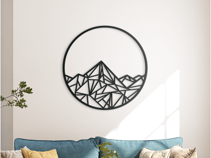 Polygonálny obraz na stenu Štít (Farba obrazu Sivá, Rozmer obrazu 31 x 31 cm)
