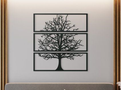 3-dielny drevený obraz Strom