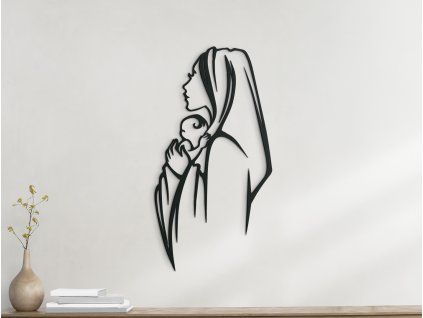 Moderná nálepka Mária s Ježiškom