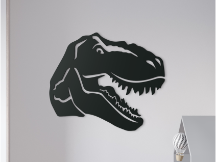 Detská nálepka Tyrannosaurus rex (Farba obrazu Sivá, Rozmer obrazu 19,5 x 22,5 cm)