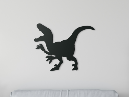 Detská nálepka Zúrivý dinosaurus (Farba obrazu Sivá, Rozmer obrazu 17,5 x 22,5 cm)