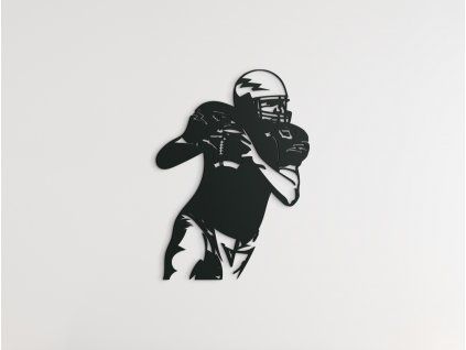 Drevená nálepka Hráč amerického futbalu (Farba obrazu Sivá, Rozmer obrazu 22,5 x 31 cm)