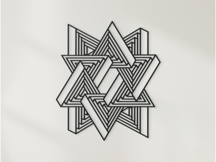 Obraz z dreva Zložená hviezda (Farba obrazu Sivá, Rozmer obrazu 22,5 x 26 cm)