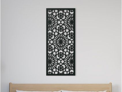 Drevený panel Geometrické kvety