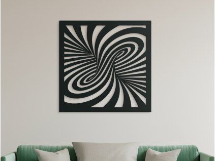 Abstraktný obraz na stenu Lievik (Farba obrazu Sivá, Rozmer obrazu 22,5 x 22,5 cm)