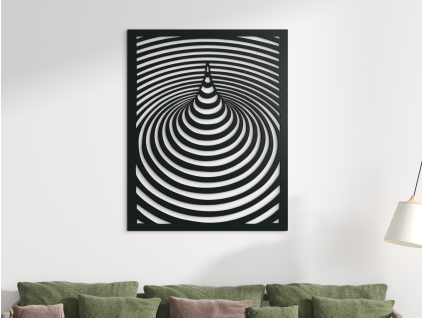 Moderný obraz z dreva Hypnóza (Farba obrazu Sivá, Rozmer obrazu 28,5 x 22,5 cm)