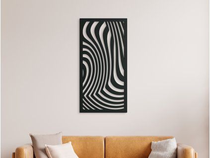 Minimalistický obraz Vzor zebry (Farba obrazu Sivá, Rozmer obrazu 28,5 x 22,5 cm)