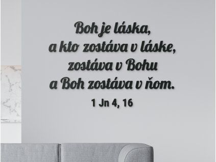 Citát na stenu Boh je láska
