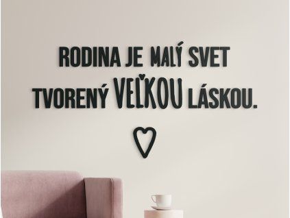 Citát na stenu Rodina je malý svet
