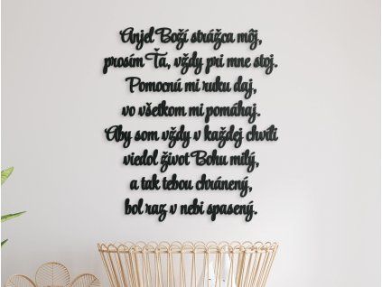 Drevený citát Anjel Boží strážca môj