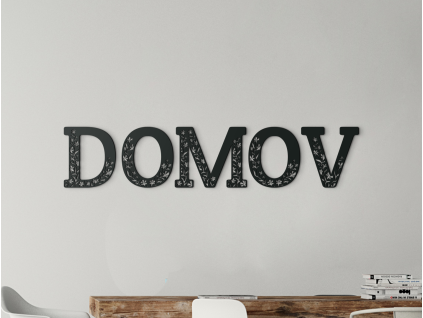 Drevený nápis na stenu Domov