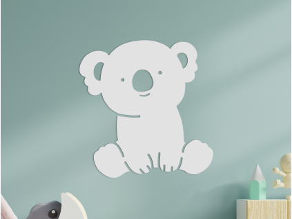 Detská nálepka na stenu Koala (Farba obrazu Sivá, Rozmer obrazu 31,5 x 30,5 cm)