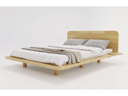 Masívna posteľ Japandic buk (Farba Prírodná, Rozmer postele 200 x 200 cm)