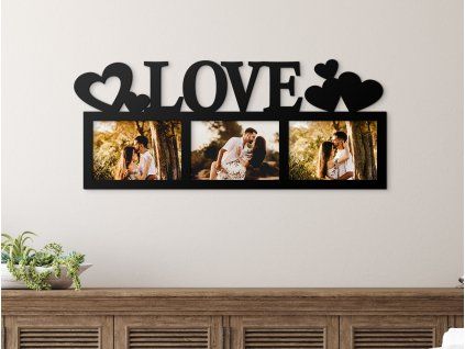Fotorámik so srdiečkami Love