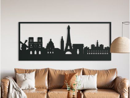 Obraz Paríž (Farba obrazu Sivá, Rozmer obrazu 25,5 x 62 cm)