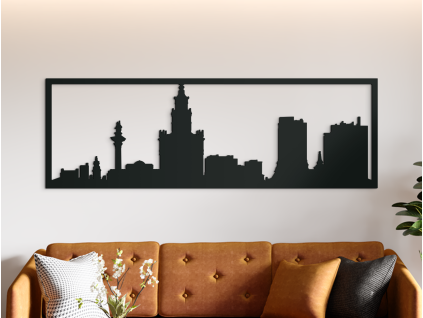Obraz Varšava panoráma (Farba obrazu Sivá, Rozmer obrazu 20,5 x 62 cm)