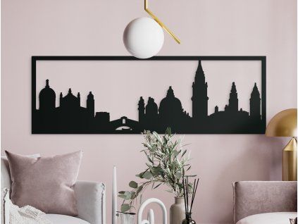 Obraz Benátky panoráma (Farba obrazu Sivá, Rozmer obrazu 20,5 x 62 cm)