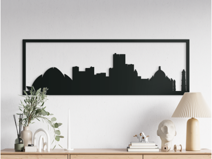 Obraz Dillí panoráma (Farba obrazu Sivá, Rozmer obrazu 20,5 x 62 cm)
