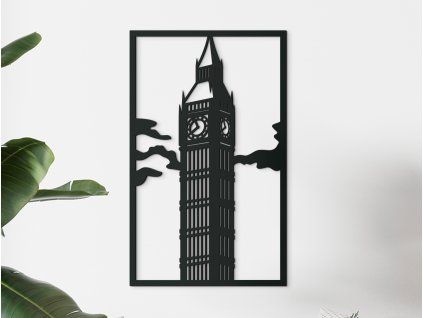 Obraz Big Ben (Farba obrazu Sivá, Rozmer obrazu 45,5 x 27,5 cm)