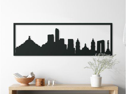Obraz Mexiko panoráma (Farba obrazu Sivá, Rozmer obrazu 20,5 x 62 cm)