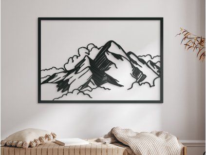 Obraz Vrch v oblakoch (Farba obrazu Sivá, Rozmer obrazu 31 x 45,5 cm)