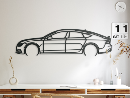 Nálepka na stenu Audi A7 Sportsback (Farba obrazu Sivá, Rozmer obrazu 16,5 x 60 cm)