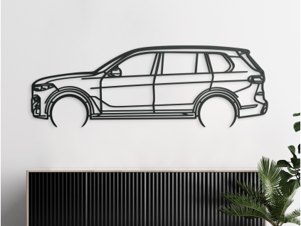 Drevený obraz BMW X7 (Farba obrazu Sivá, Rozmer obrazu 20,5 x 60 cm)
