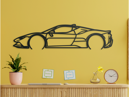 Nálepka Ferrari SF90 Stradale (Farba obrazu Sivá, Rozmer obrazu 15,5 x 60 cm)