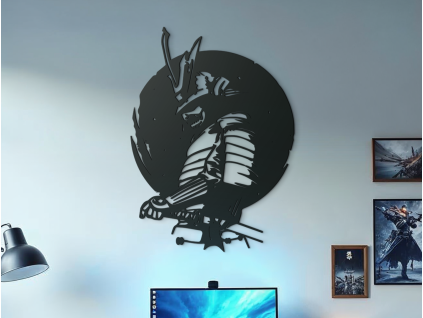 Okrúhla nálepka na stenu Bojovník
