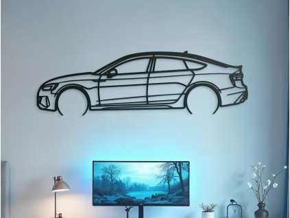 Obraz na stenu RS 5 Sportback (Farba obrazu Sivá, Rozmer obrazu 18,5 x 60 cm)