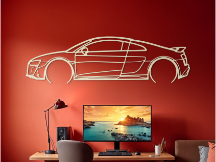Obraz na stenu R8 Coupé (Farba obrazu Sivá, Rozmer obrazu 18,5 x 60 cm)