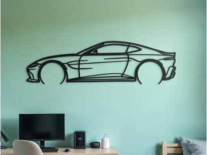 Drevený obraz na stenu Aston Martin Vantage (Farba obrazu Sivá, Rozmer obrazu 17,5 x 60 cm)