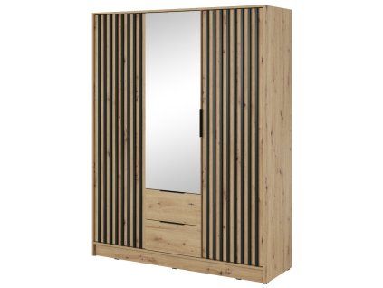 NELLY 3D SATNIKOVA SKRINA SO ZRKADLOM DUB ARTISAN CIERNA (3)