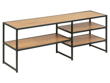 TV stolík Seaford 120 - dub divoký / čierna