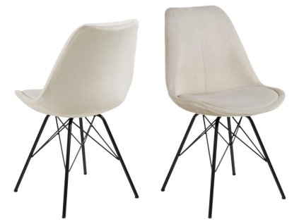 2x Jedálenská stolička Eris - krémová / čierna