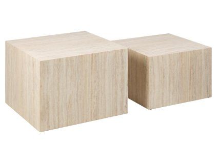 Konferenčný stolík Dice (2 ks) - béžový