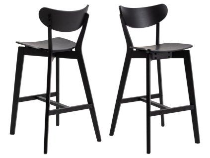 2x Barová stolička Roxby - čierna