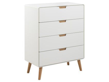 Zásuvková komoda Lowell 4S - biela