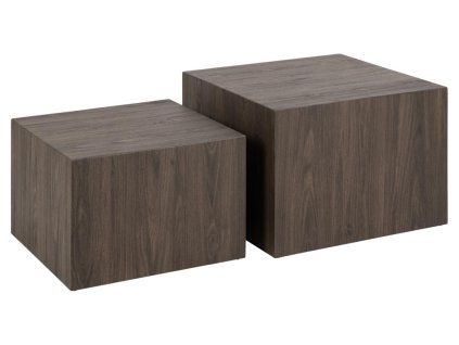 Set konferenčných stolíkov Dice (2 ks) - dub zadymený
