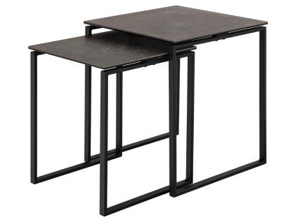 Set konferenčných stolíkov Katrine (2 ks) - čierna