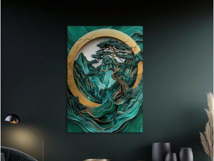 Dizajnový Strom života Brána života (Farba rámu Bez rámu, Povrchová úprava Matná, Veľkosť obrazu A4)