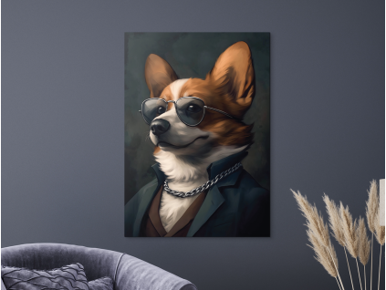 Obraz Corgi s rešpektom (Farba rámu Bez rámu, Povrchová úprava Matná, Veľkosť obrazu A4)