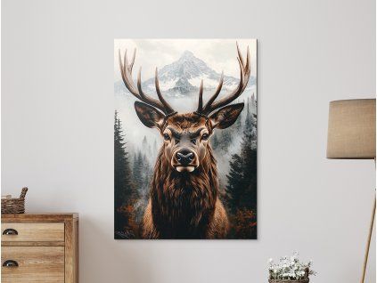 Dizajnový obraz Jeleň (Farba rámu Bez rámu, Povrchová úprava Matná, Veľkosť obrazu A4)